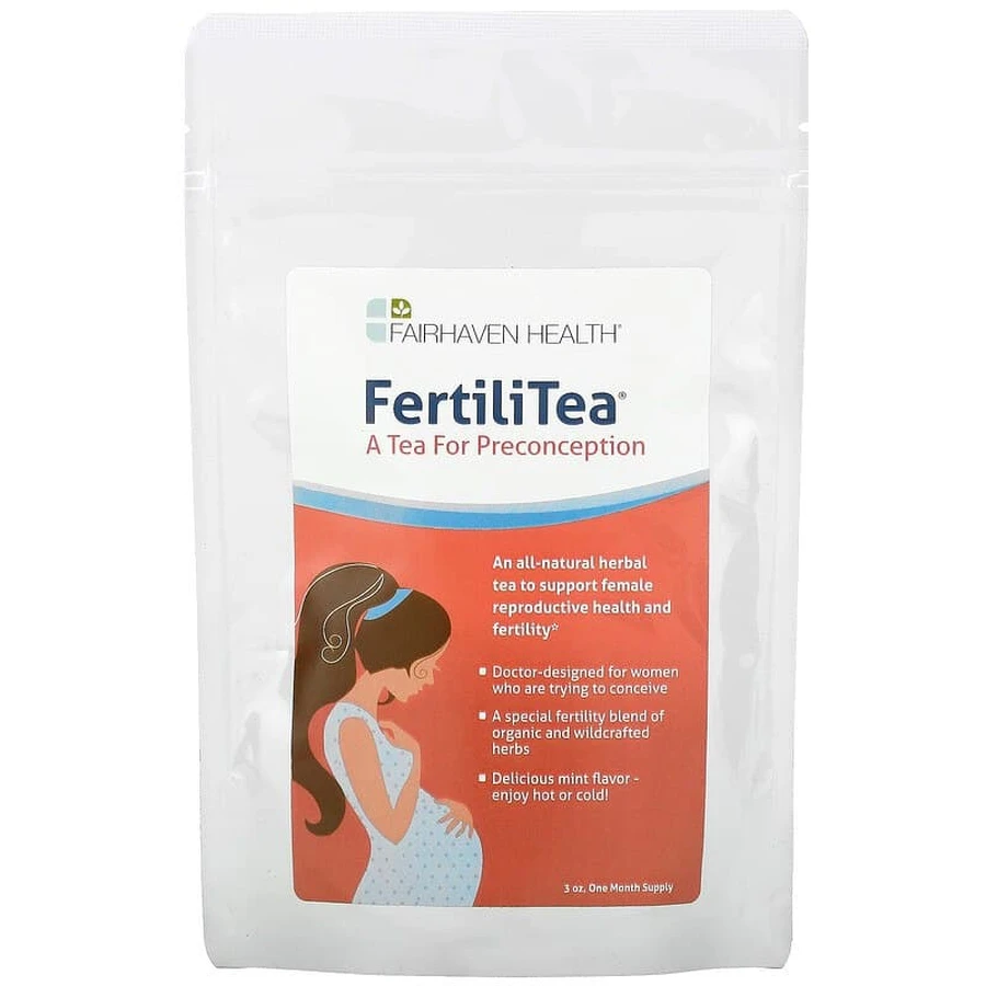 Чай для зачаття, Fertili Tea, Fairhaven Health, смак м'яти, 85 г: ціни та характеристики
