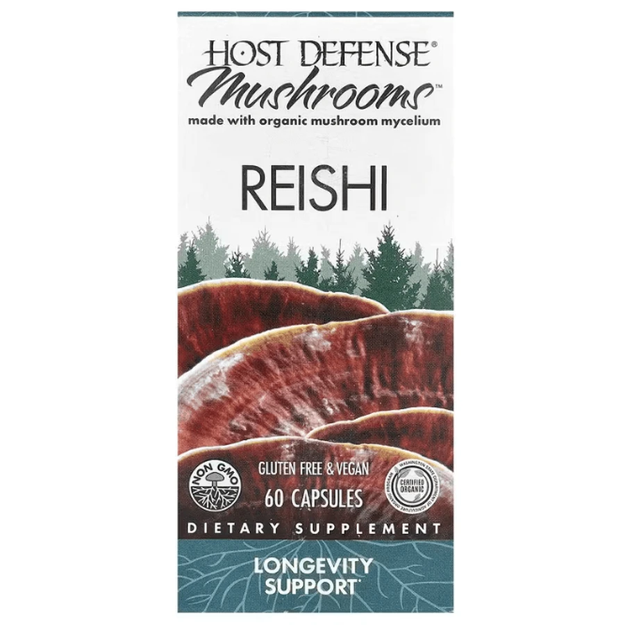 Рейши, Reishi, Fungi Perfecti, Mushrooms, для поддержания доголетия, 60 вегетарианских капсул: цены и характеристики