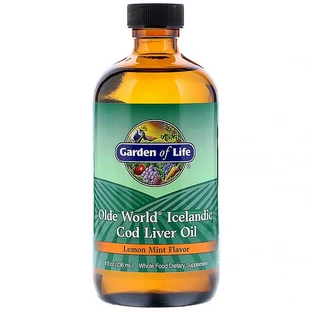Риб'ячий жир з печінки тріски, Cod Liver Oil, Garden of Life, смак лимона і м'яти, 236 мл
