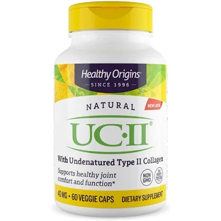 Коллаген II типа, неденатурированный, UC-II, Healthy Origins, 40 мг, 60 вегетарианских капсул