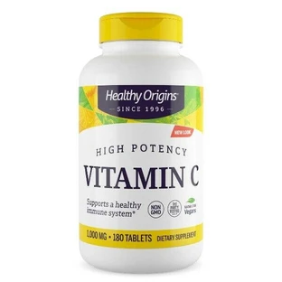 Вітамін С, Vitamin C, Healthy Origins, 1000 мг, 180 таблеток