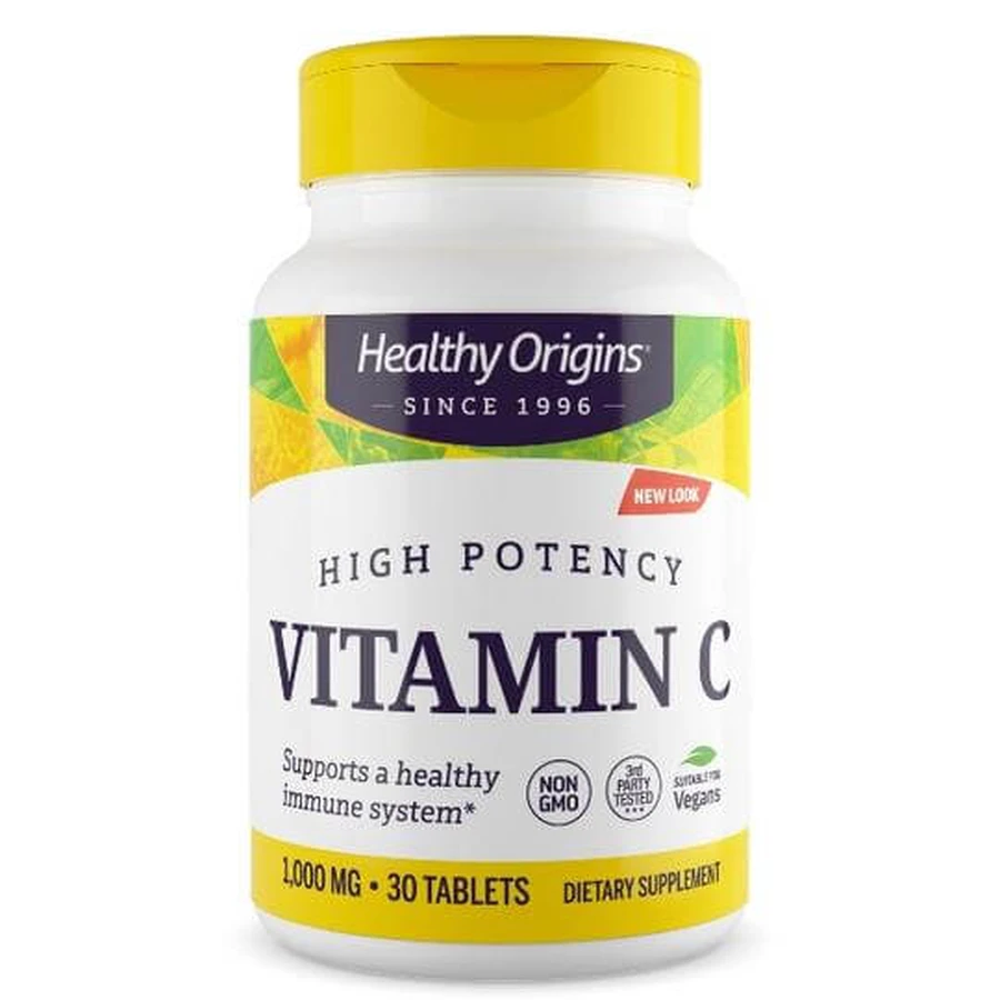 Вітамін С, Vitamin C, Healthy Origins, 1000 мг, 30 таблеток: ціни та характеристики