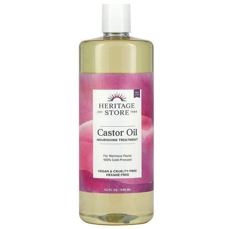 Касторовое масло, Castor Oil, Heritage Products, питательная, 946 мл: цены и характеристики