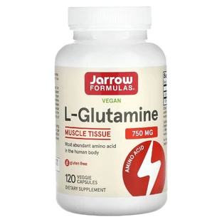 Глутамин, L-Glutamine, Jarrow Formulas, 750 мг, 120 капсул
