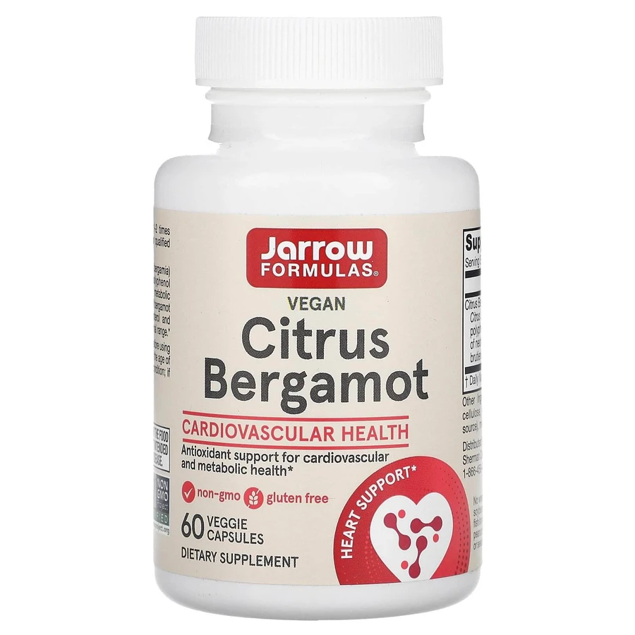 Бергамот, Citrus Bergamot, Jarrow Formulas, 500 мг, 60 капсул: ціни та характеристики