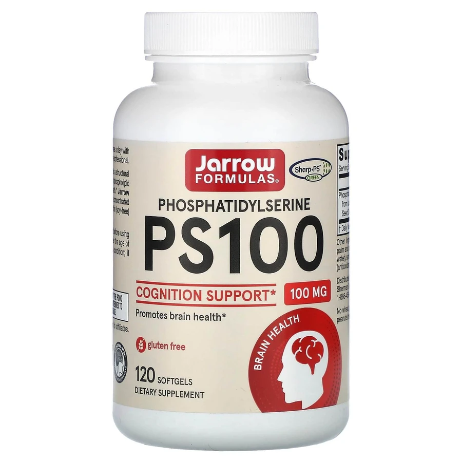 Фосфатидилсерин, PS 100, Phosphatidylserine, Jarrow Formulas, 100 мг, 120 капсул: ціни та характеристики