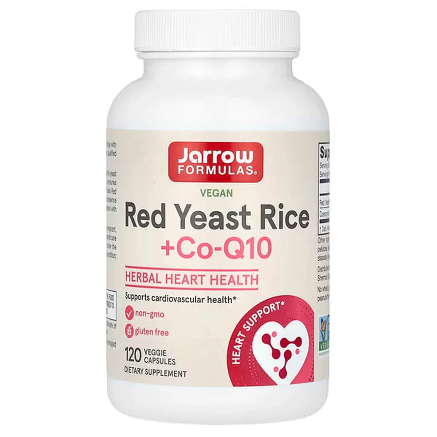 Коензим Q10, Червоний рис (Red Yeast Rice + Co-Q10), Jarrow Formulas, 120 капсул: ціни та характеристики