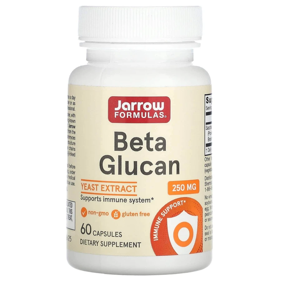 Бета глюкан, Beta Glucan, Jarrow Formulas, імунна підтримка, 60 капсул: ціни та характеристики