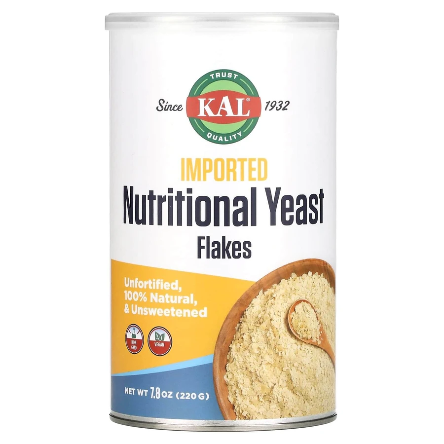 Харчові дріжджі, Nutritional Yeast, KAL, дрібні пластівці, 220 г: ціни та характеристики