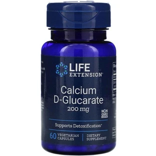 Кальцій D-глюкарат, Calcium D-Glucarate, Life Extension, 200 мг, 60 капсул