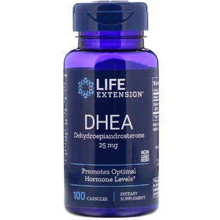 Дегідроепіандростерон, DHEA, Life Extension, 25 мг, 100 капсул