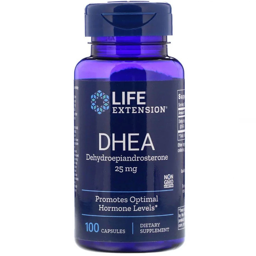 Дегидроэпиандростерон, DHEA, Life Extension, 25 мг, 100 капсул: цены и характеристики