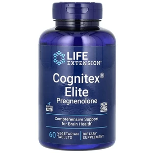 Улучшение работы мозга, прегненолон, Cognitex Elite, Pregnenolon, Life Extension, 60 таблеток
