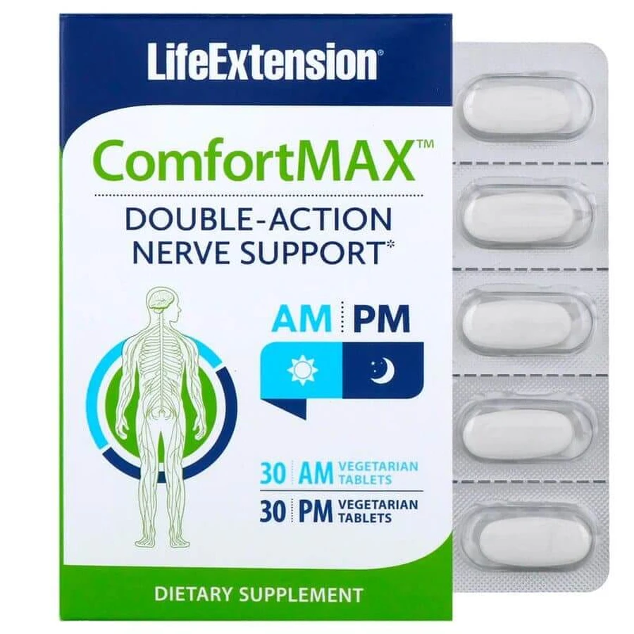 Комфорт макс, ComfortMax, Life Extension, 30 вегетаріанських таблеток: ціни та характеристики