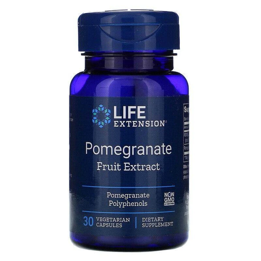 Гранат, Pomegranate, Life Extension, фруктовий екстракт, 30 капсул: ціни та характеристики