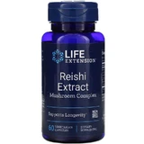 Гриби рейші, Reishi, Life Extension, грибний комплекс, екстракт, 60 капсул