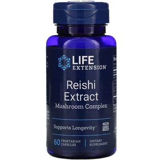 Грибы рейши, Reishi, Life Extension, грибной комплекс, экстракт, 60 капсул