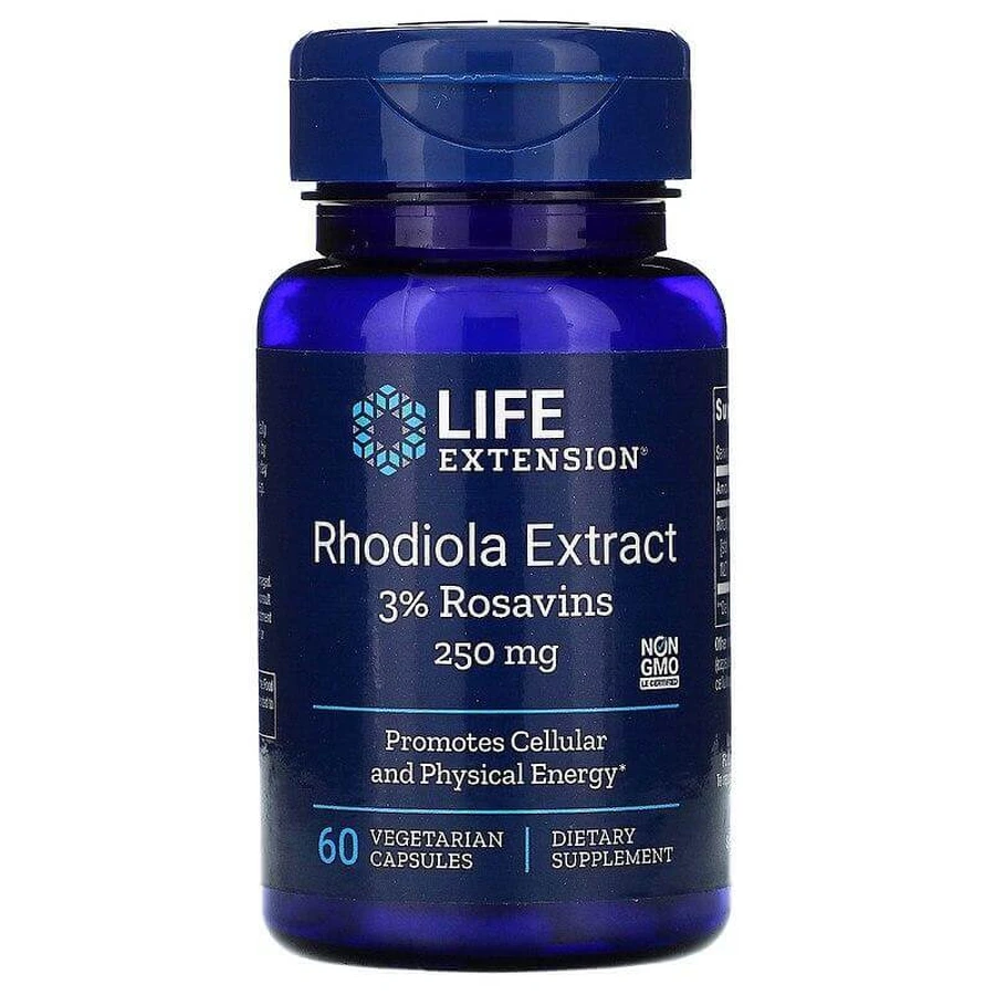 Родиола розовая (Rhodiola Extract), Life Extension, экстракт, 250 мг, 60 капсул: цены и характеристики