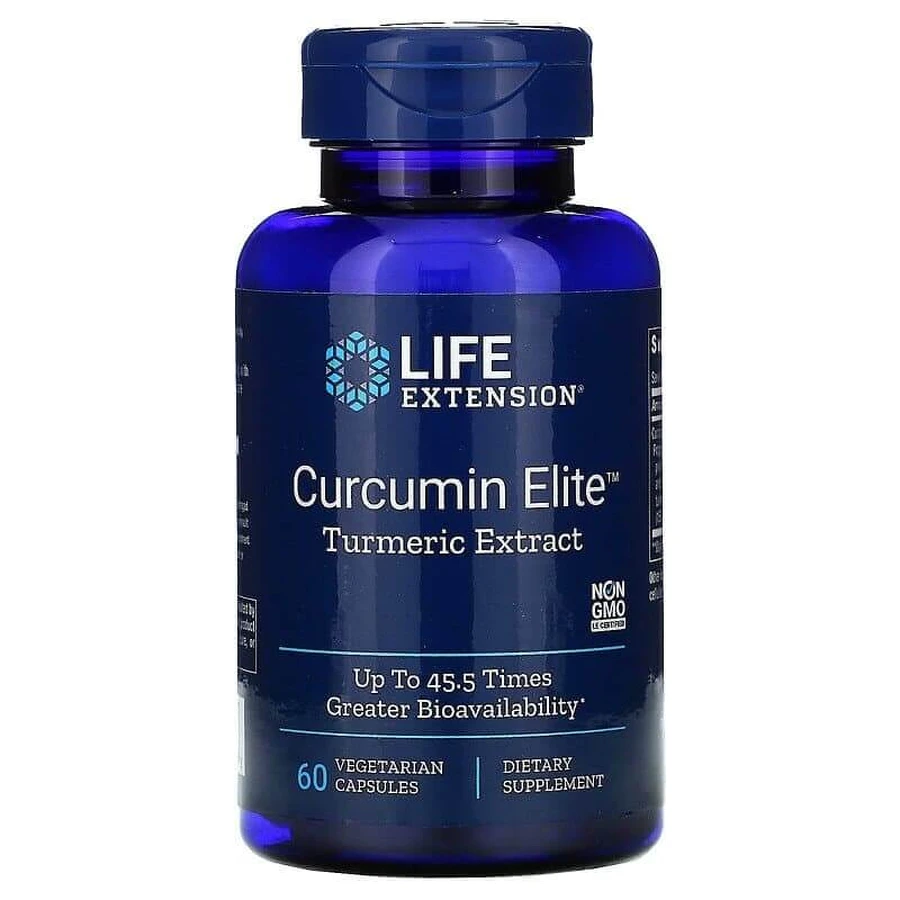 Куркума, Curcumin Elite Turmeric Extract, Life Extension, 60 капсул: ціни та характеристики
