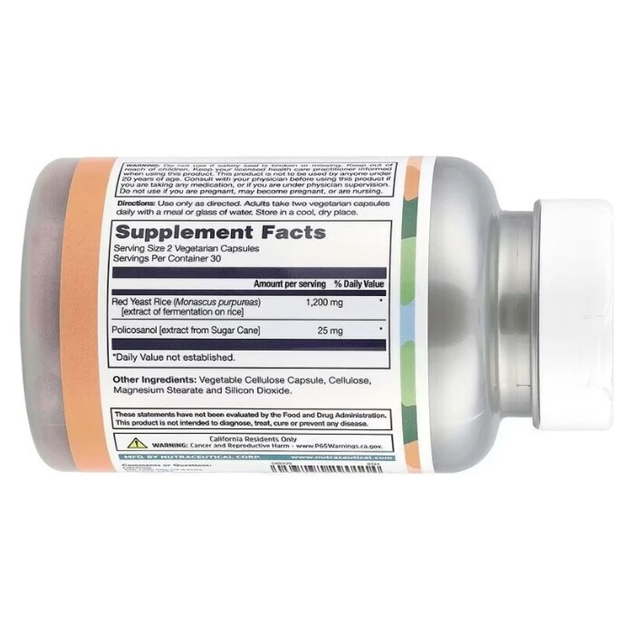 Поликозанол и красный рис (Red Yeast Rice & Policosanol), Life Time Vitamins, 60 капсул: цены и характеристики