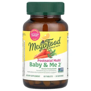 Мультивитамины для женщин после родов, Baby & Me 2, MegaFood, 60 таблеток