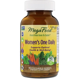 Вітаміни для жінок, Women's Multivitamin Mineral, MegaFood, 1 в день, 90 таблетки
