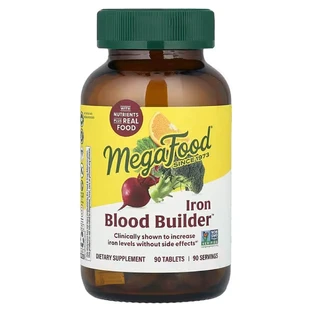 Очищення крові, Blood Builder, MegaFood, з залізом і мультивітамінами, 90 таблеток