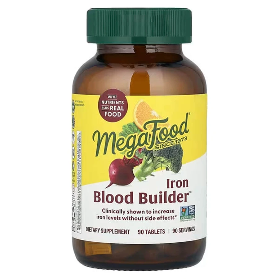 Очищення крові, Blood Builder, MegaFood, з залізом і мультивітамінами, 90 таблеток: ціни та характеристики