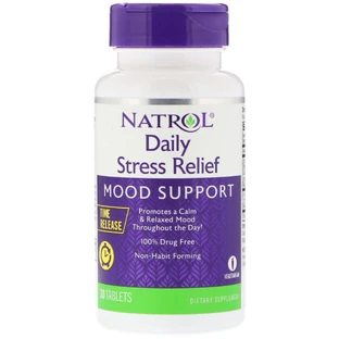 Стресс формула, Stress Relief, Natrol, замедленное действие, 30 таблеток