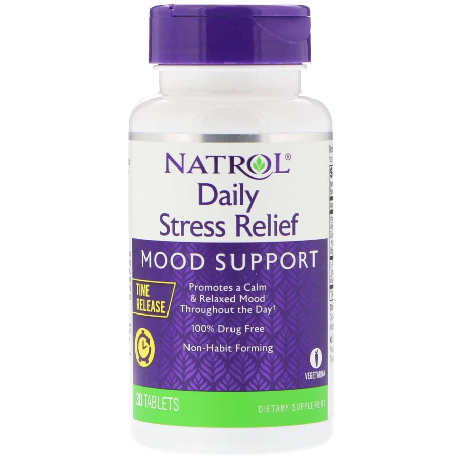 Стресс формула, Stress Relief, Natrol, замедленное действие, 30 таблеток: цены и характеристики
