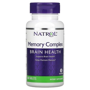Вітаміни для пам'яті, Memory Complex, Brain Health, Natrol, 60 таблеток