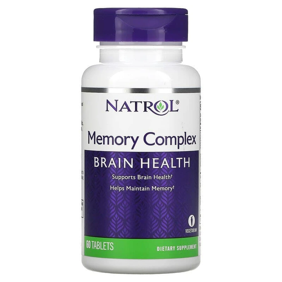 Вітаміни для пам'яті, Memory Complex, Brain Health, Natrol, 60 таблеток: ціни та характеристики