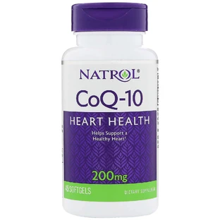 Коэнзим Q10, Co-Q10, Natrol, 200 мг, 45 капсул