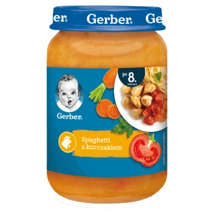 Пюре Gerber Спагетти с курицей, после 8 месяцев, 190 г