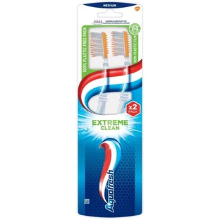 Зубна щітка Aquafresh Clean and Flex Twin, середня, 2 шт.