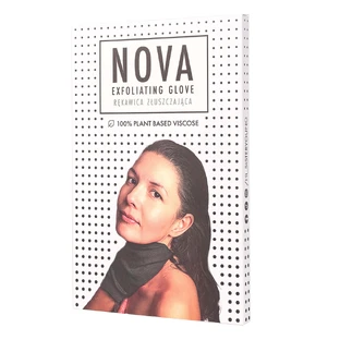 Sister Young Nova, перчатки для пилинга тела, черные, 1 штука