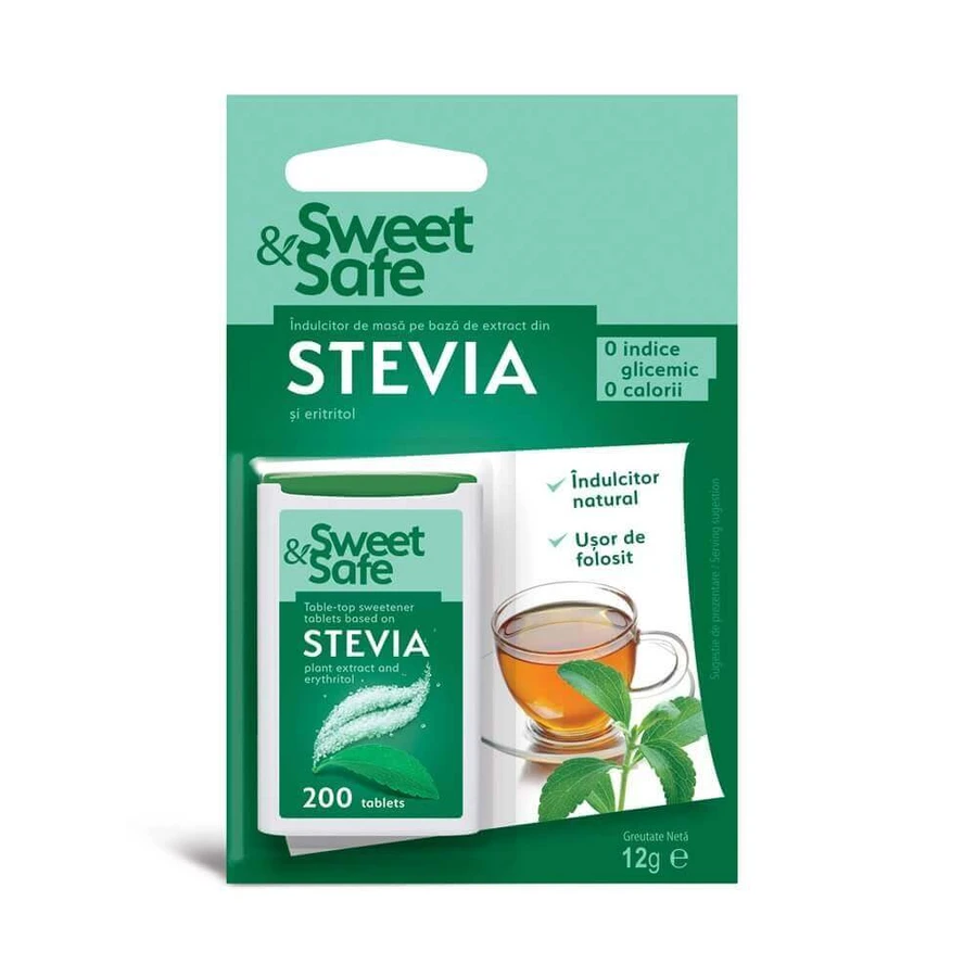 Натуральний підсолоджувач стевія Sweet&Stevia, 200 таблеток, Sly Nutritia: ціни та характеристики