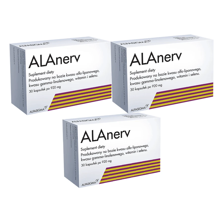 ALAnerv Alfasigma, 3 шт. по 30 капсул: ціни та характеристики