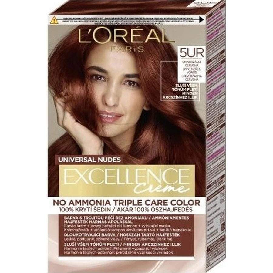 L'Oréal Paris Excellence Nudes Copper 5UR Универсальный красный 1×1 шт, перманентный цвет волос: цены и характеристики
