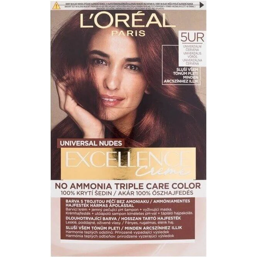 L'Oréal Paris Excellence Nudes Copper 5UR Универсальный красный 1×1 шт, перманентный цвет волос: цены и характеристики