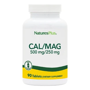 Кальцій та магній, Cal/Mag, Natures Plus, 500 мг/250 мг, 90 таблеток