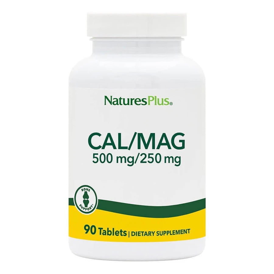 Кальцій та магній, Cal/Mag, Natures Plus, 500 мг/250 мг, 90 таблеток: ціни та характеристики