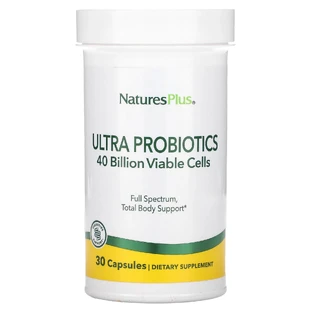 Пробіотики, Ultra Probiotics, NaturesPlus, 40 мільярдів, 30 капсул