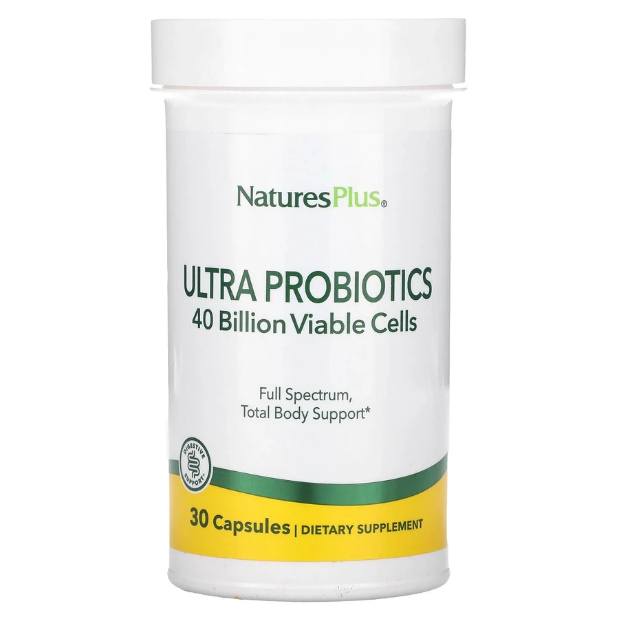 Пробіотики, Ultra Probiotics, NaturesPlus, 40 мільярдів, 30 капсул: ціни та характеристики