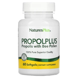 Прополис, Propolis with Bee Pollen, Natures Plus, пчелиная пыльца, 60 капсул