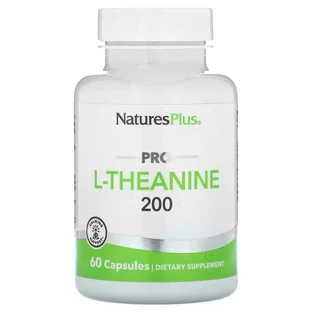 L-теанин О 200, Pro L-Theanine, Natures Plus, 200 мг, 60 капсул