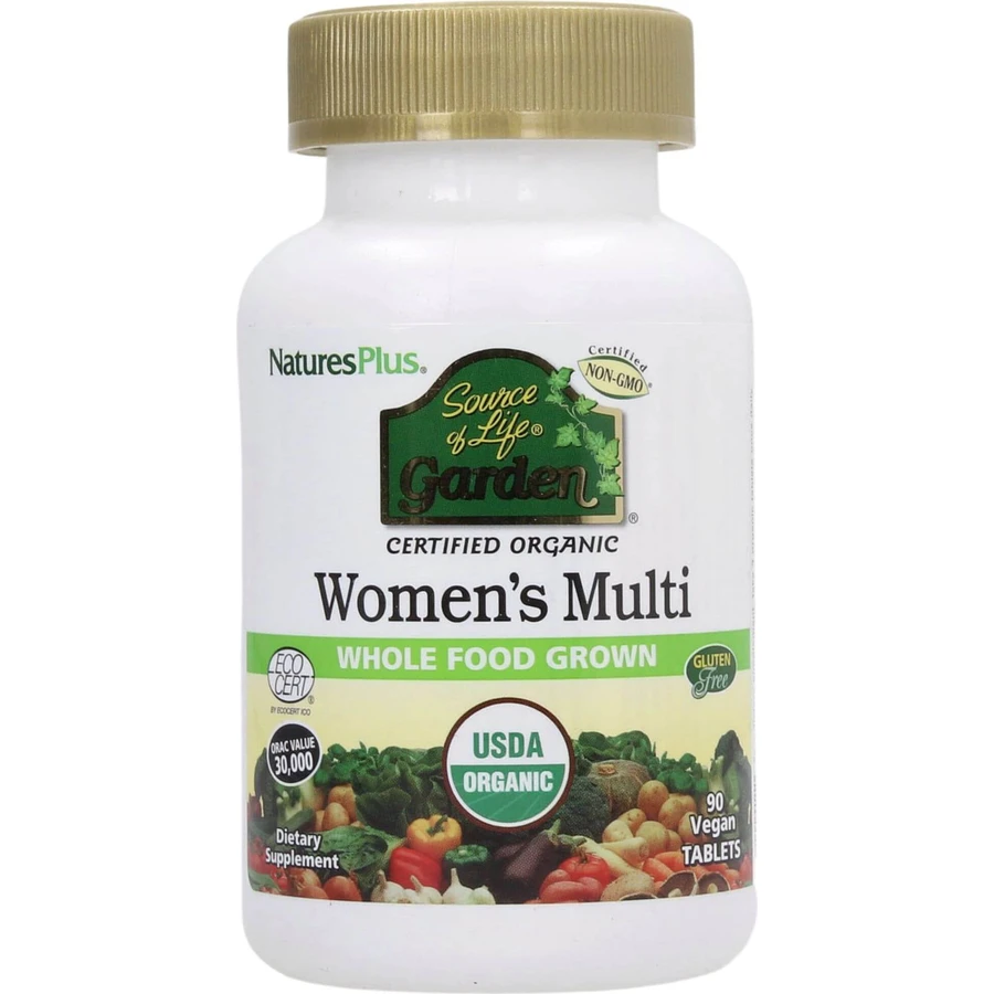 Мультивітаміни для жінок, Women's Multi, Nature's Plus, Source of Life Garden, 90 таблеток: ціни та характеристики