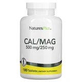 Кальций и магний, Cal/Mag, Natures Plus, 500/250 мг, 180 таблеток