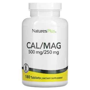 Кальцій і магній, Cal / Mag, Natures Plus, 500/250 мг, 180 таблеток