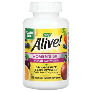 Мультивитамины для женщин от 50 лет, Women's 50+ Complete, Alive!, Nature's Way, полный комплекс, 110 таблеток